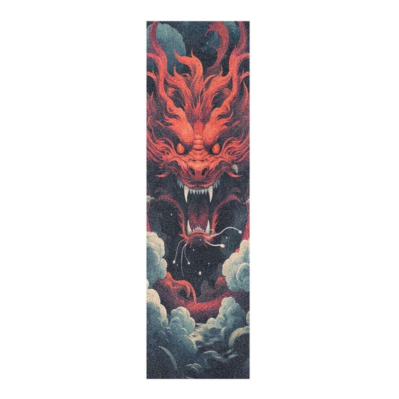 SDMKA Red Dragon Pattern Skateboard Grip Tape 9" x 33" Bubble Free Waterproof Skateboard Grip Tape Sheet Non Slip Griptape for Skateboard Longboard - Image 3